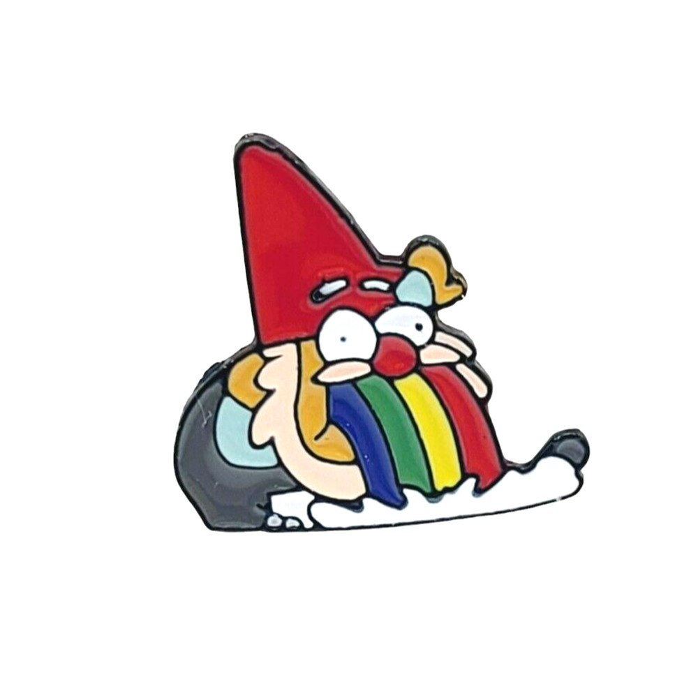 Gravity Falls - Throwing Up Rainbow Gnome‎ Pin